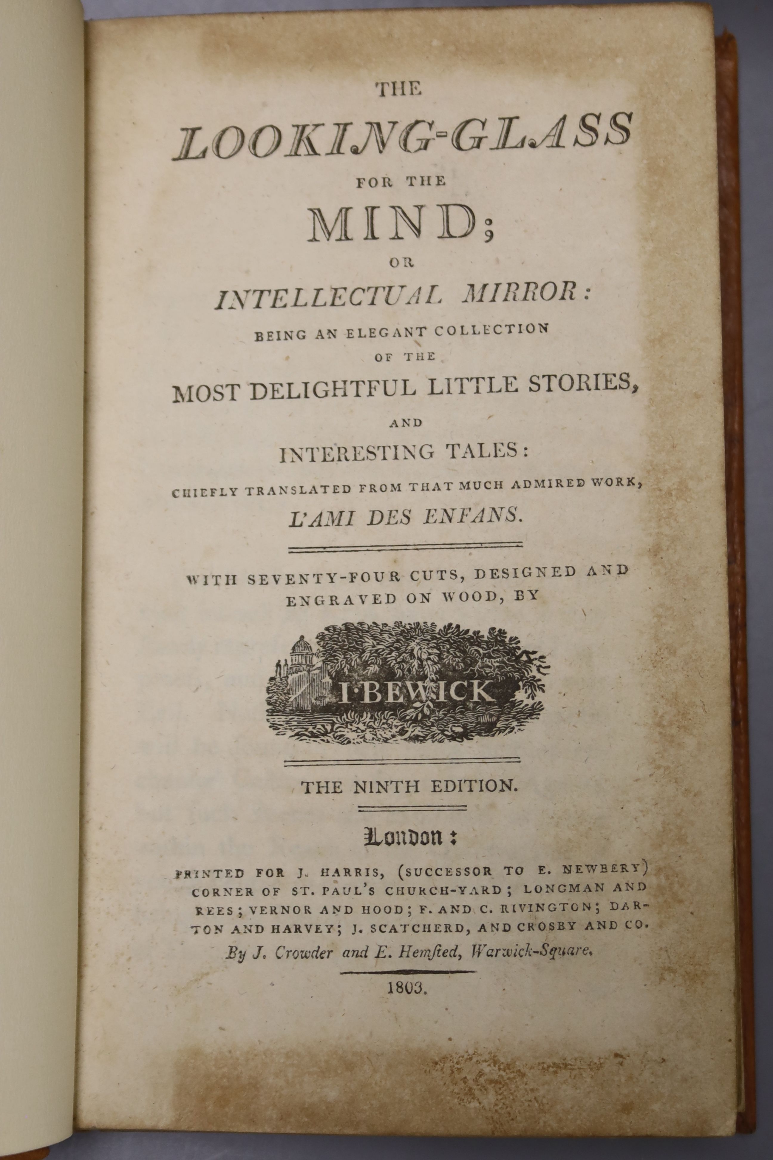 The Looking-Glass for the Mind; or Intellectual Mirror …, with seventy-four cuts, designed and engraved on wood, by I. Bewick, 9th edition